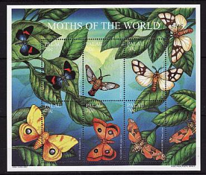 Палау, 2001, Бабочки,  лист